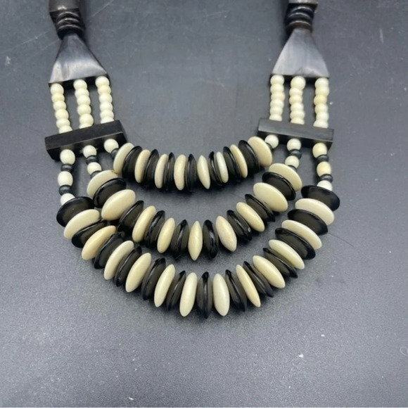 Source Unknown Jewelry - Wooden Beaded Boho‎ Necklace